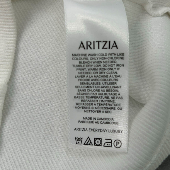 Aritzia Sunday Best Ribbed Tank Top Womens S White Ribbed Cotton Knit Sleeveless - Picture 5 of 10